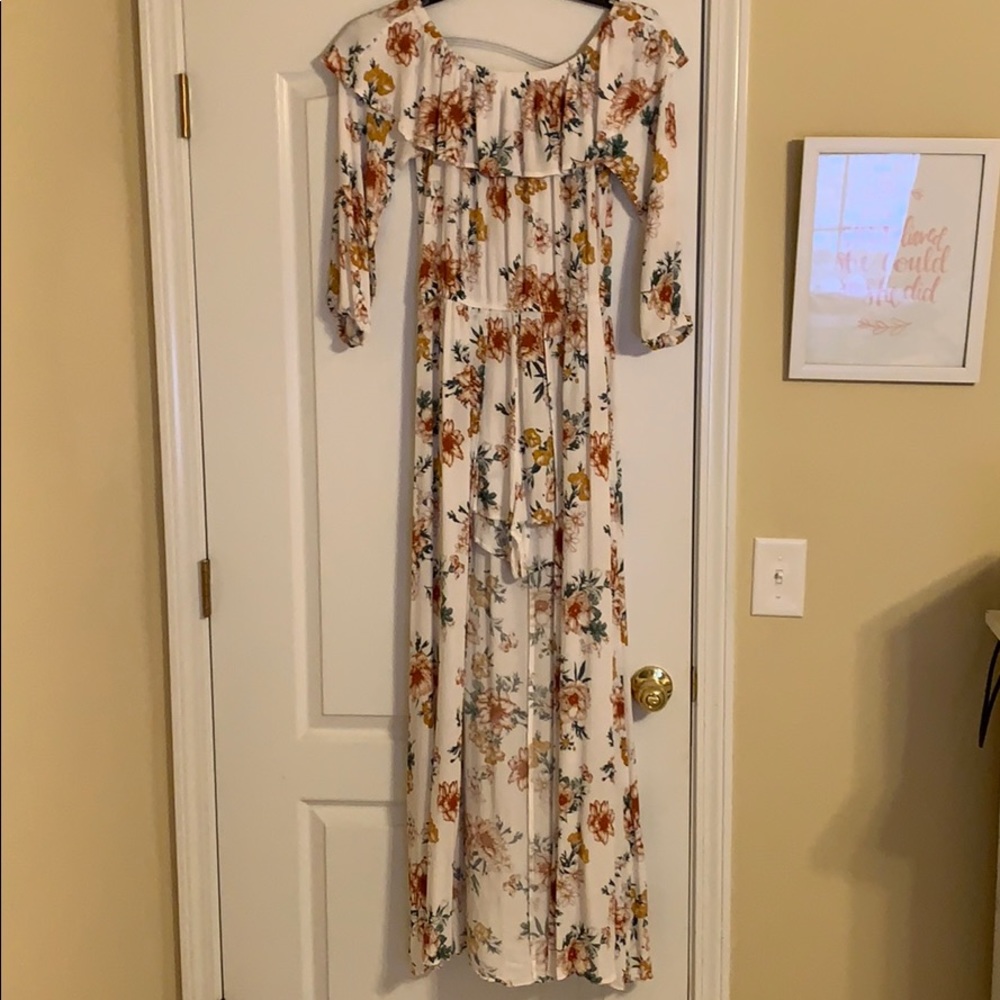 Boutique floral romper dress style